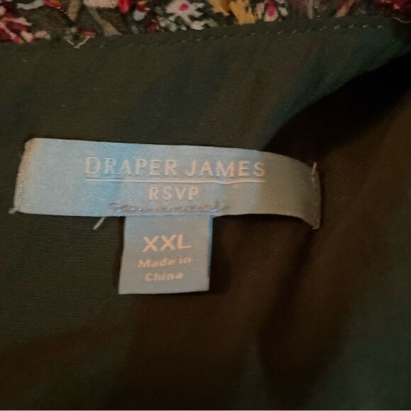 Draper James RSVP Green Smocked Floral Chiffon Dress XXL - Picture 7 of 8